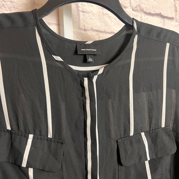Who What Wear Striped Blouse size L - Picture 4 of 8